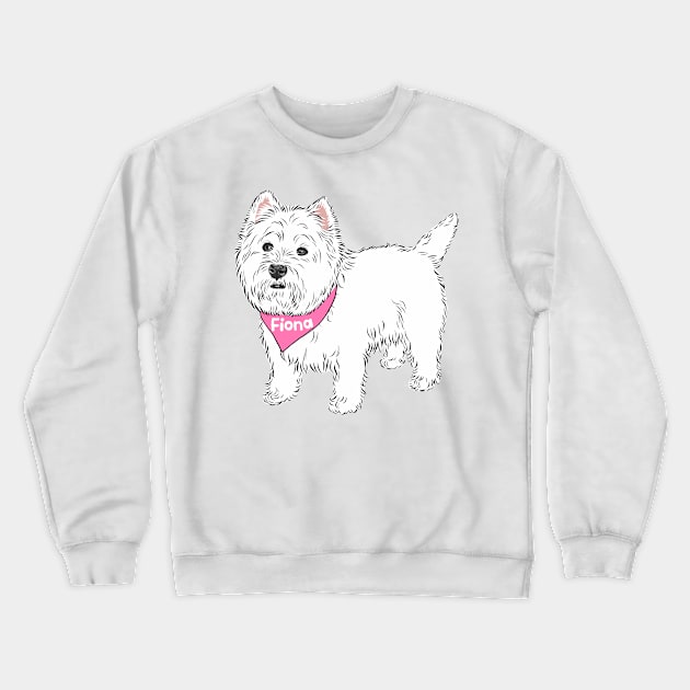 Fiona the westie - custom name (please message me BEFORE you place custom order) Crewneck Sweatshirt by MichellePhong